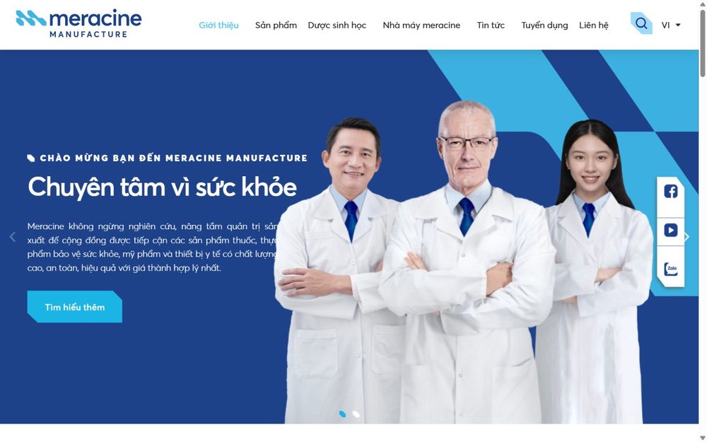 Meracine pharmaceutical and health supplement manufacturing, Bac Ninh Vietnam